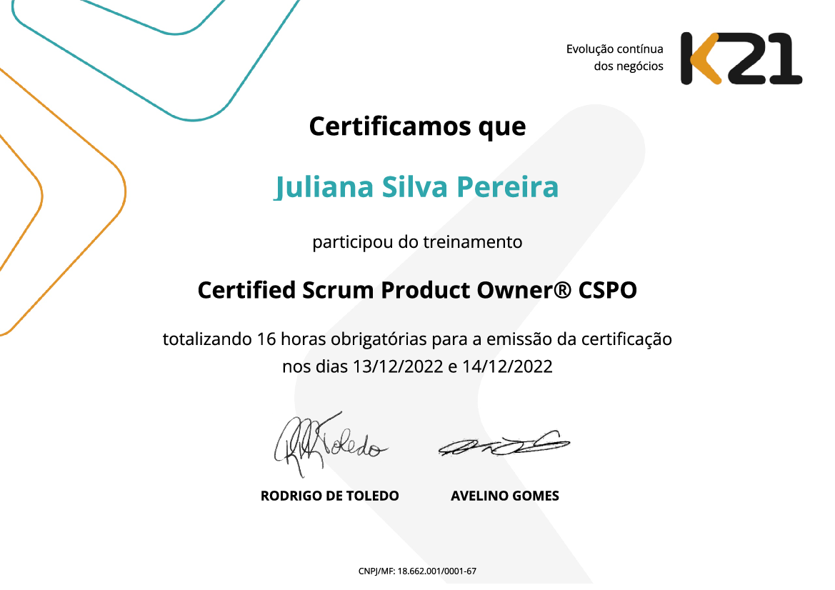 Certificado K21